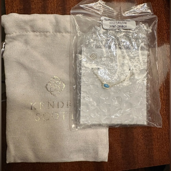 Kendra Scott mini elisa necklace turquoise - Picture 2 of 3